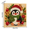 (20x20cm)Christmas Penguin DIY Pearl Painting Art Kits With Inner Frame Pearl Gem Paintings Picture Arts Craft for Adults Beginners Home Wall Decor