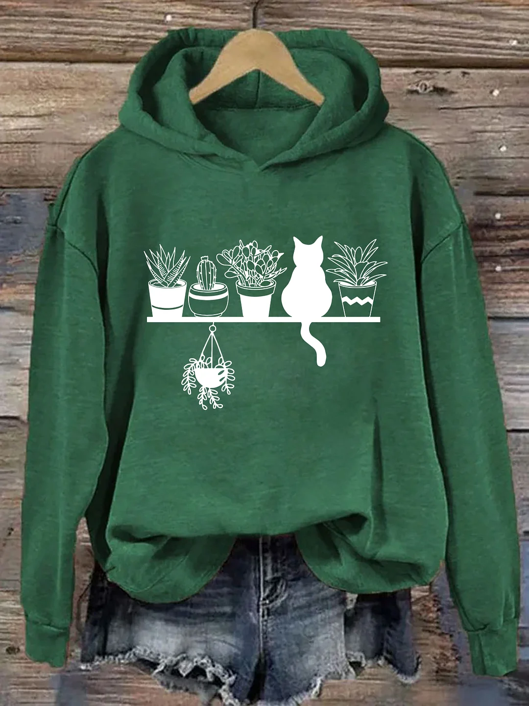 Cats And Plants Mom Hoodie