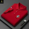 New Style Embroidered Lapel Simple Casual Cotton Polo Shirt