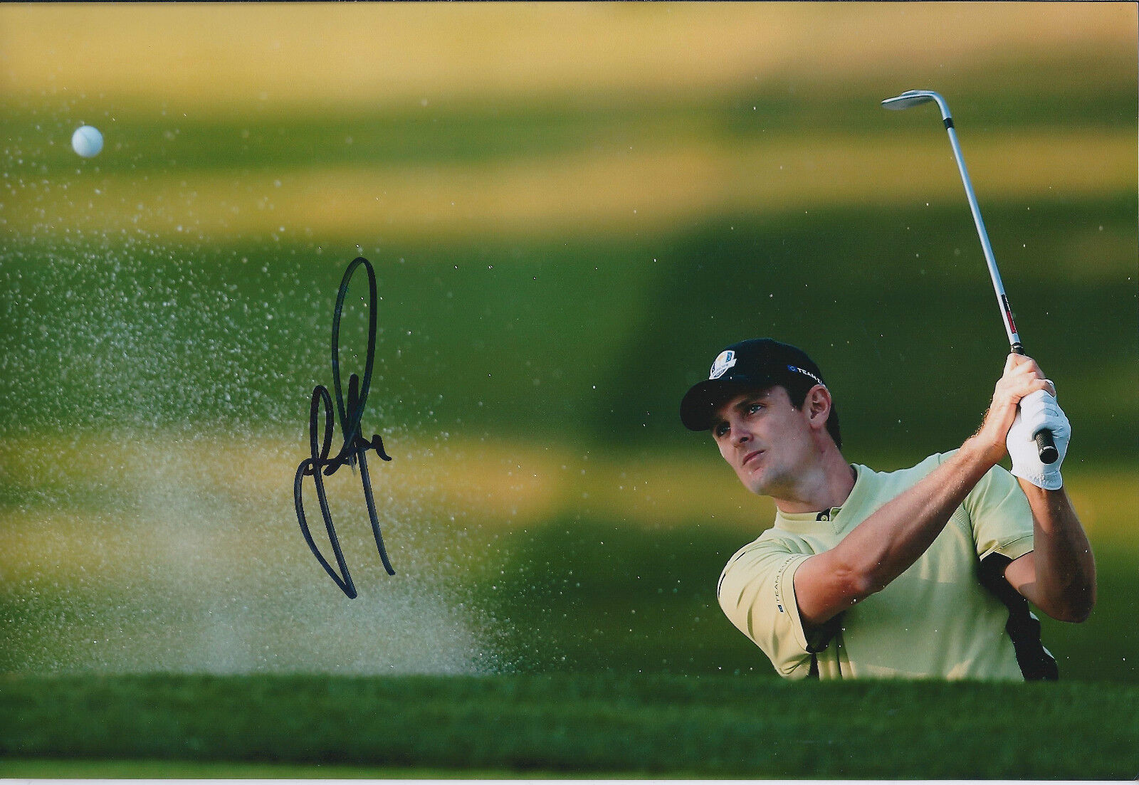 Justin ROSE SIGNED Photo Poster painting AFTAL Autograph COA Golf Ryder Cup Europe MEDINAH 2012