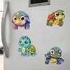 6Pcs Acryl Schildkr&ouml;te - 5d DIY Handwerk Aufkleber Magnet