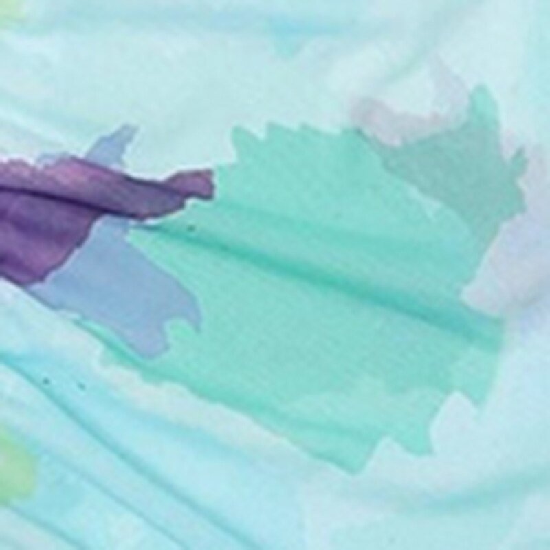 INGAGA Tie Dye 3 Piece Bikini Long Sleeve Swimsuit Women Mesh Swimwear Drawstring Bikinis Halter Beach Wear Thong Bathing suit