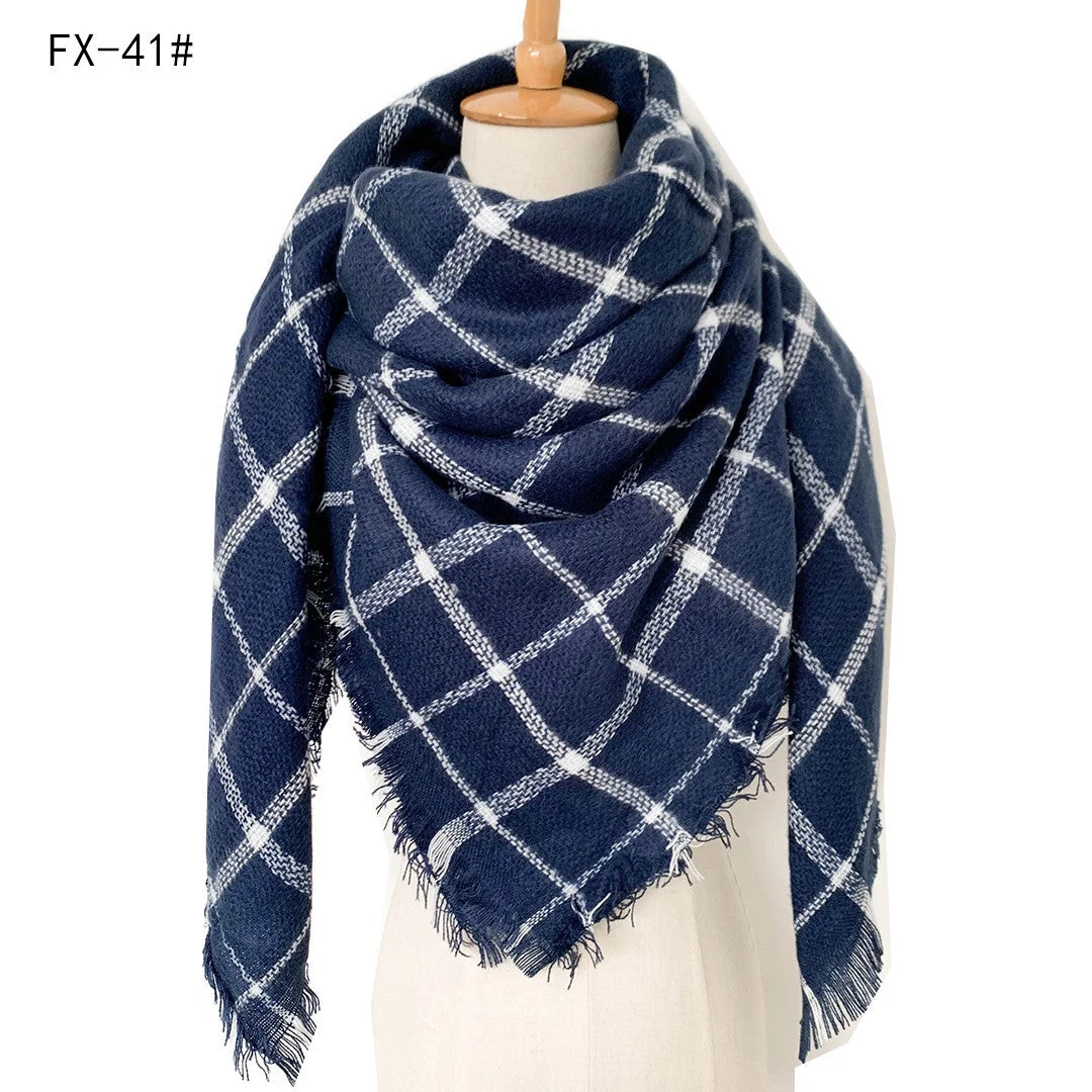 Plaid Pashmina Scarf Winter Scarf For Women