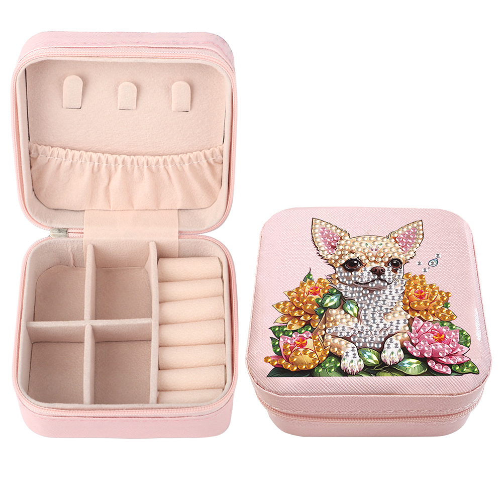 Special Shape Puppy 5D DIY Diamond Painting Jewelry Box for Adults Beginners