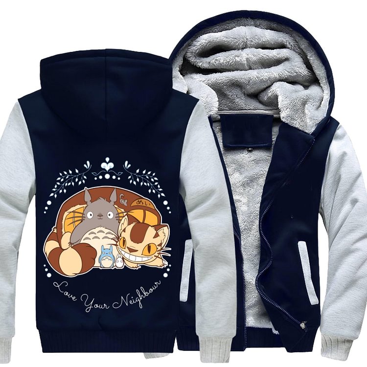 Love Your Neighbour, My Neighbor Totoro Fleece Jacket