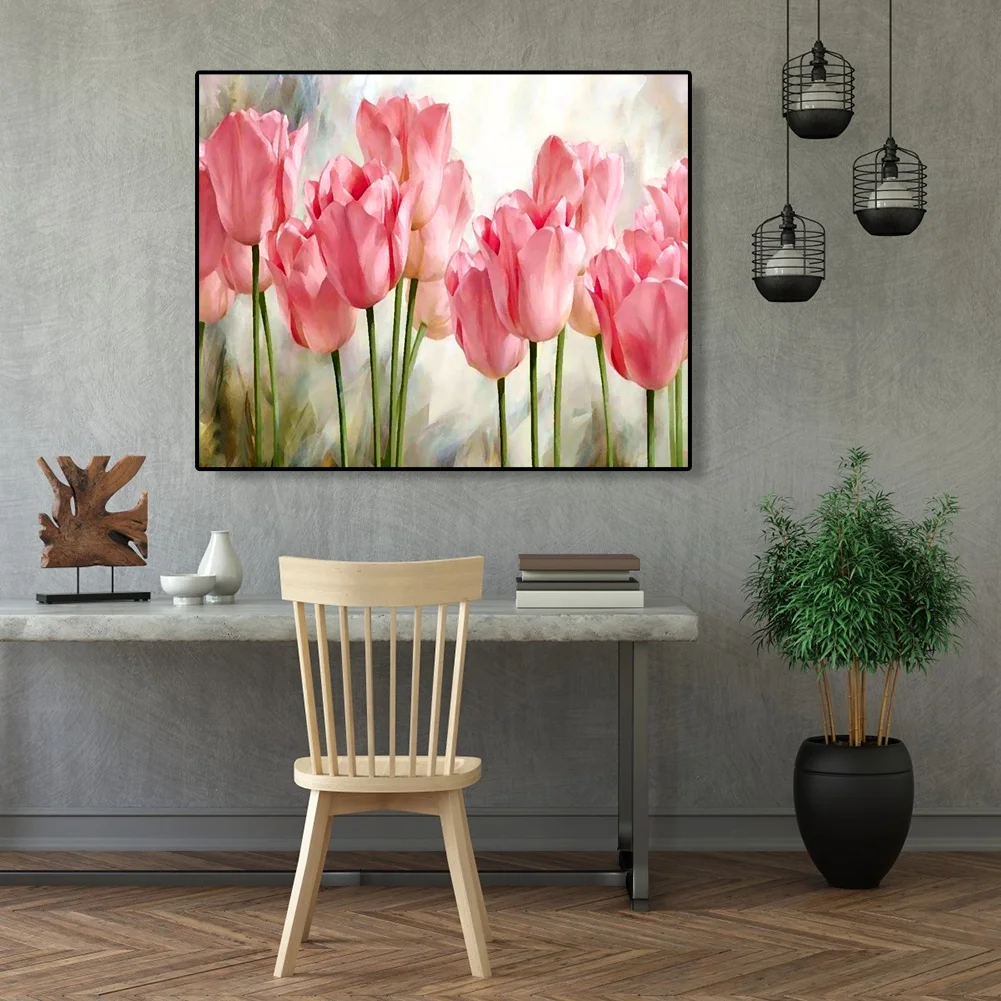 Pink Flower - Paint By Number(50*40cm)