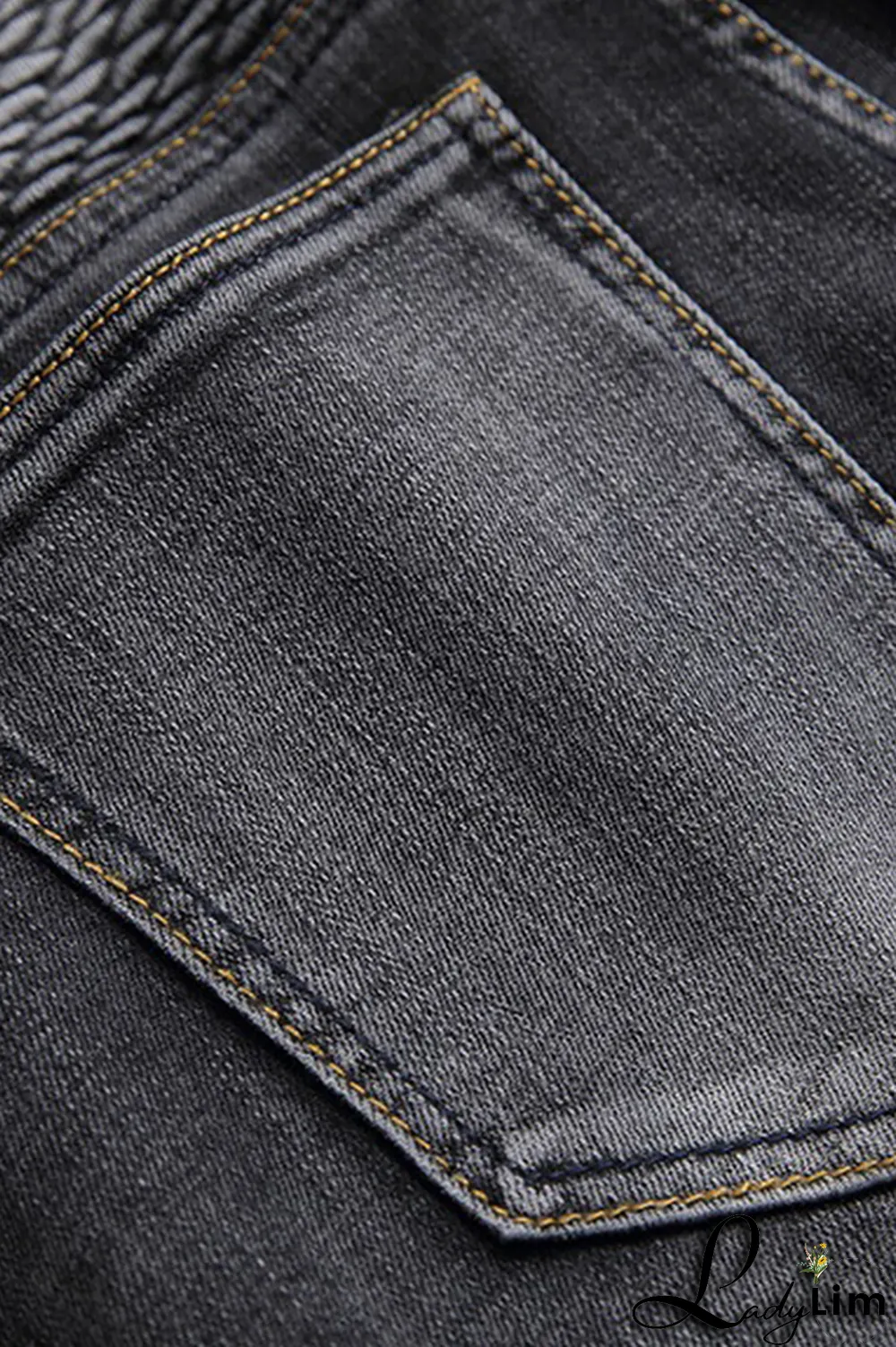 Black Gray Street Patchwork Make Old Fold Bottoms