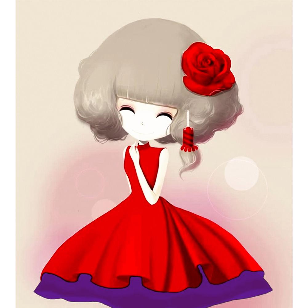 

Cartoon Girl - Round Drill Diamond Painting - 45*50CM, 501 Original