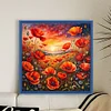 Poppy Field-11CT Stamped Cross Stitch 50*50cm/19.69*19.69in