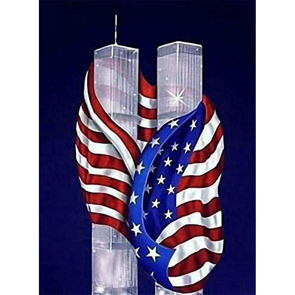 

Flag Twin Tower - Square Drill Diamond Painting - 30*40CM, 501 Original