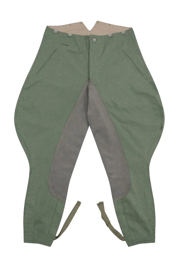   Polizei German Officer Mottled Green Riding Summer Breeches German-Uniform