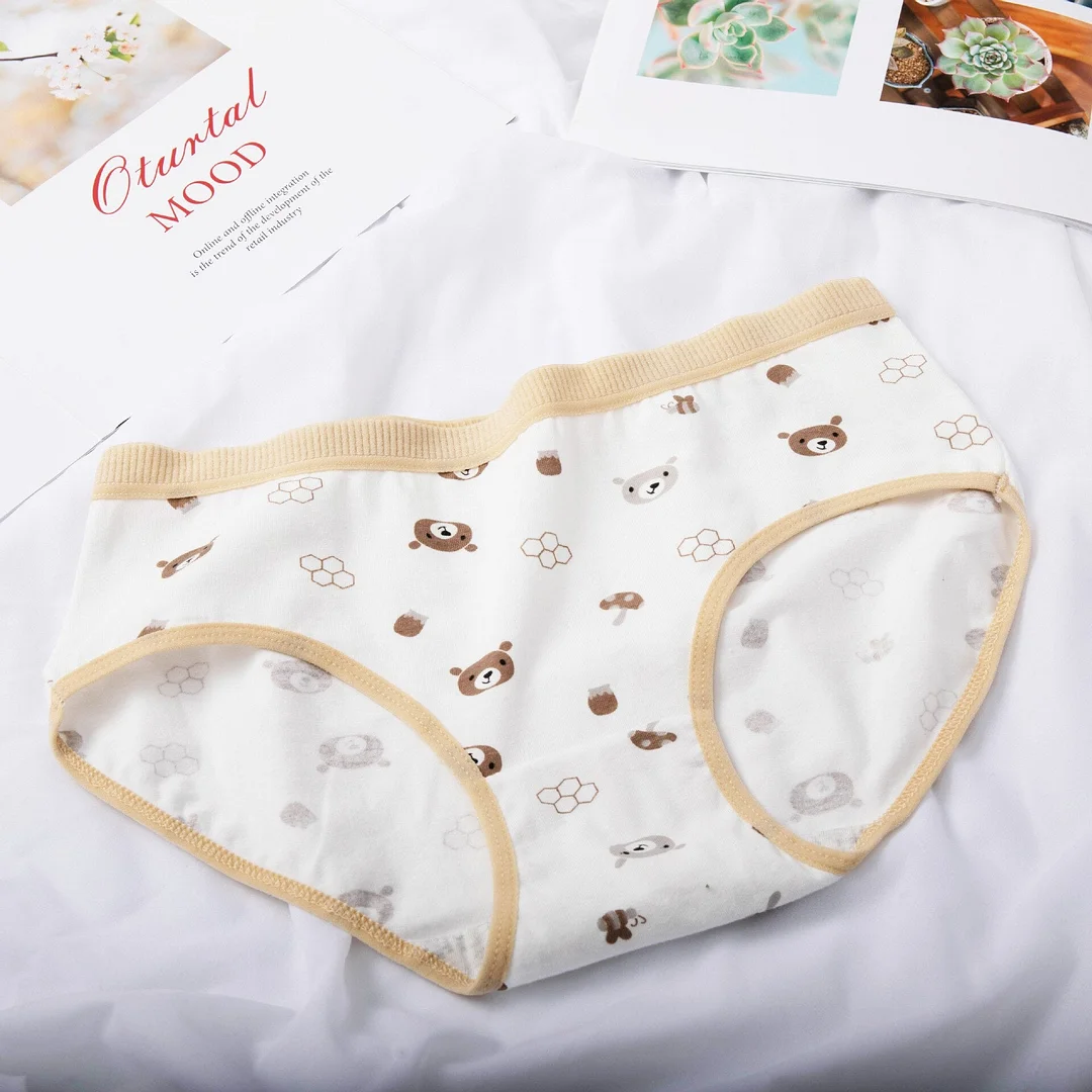 New Women's Cotton Underwear Panties Fashion Cartoon Girls' Briefs Mid Waist Seamless Comfortable Underpants Female Lingerie