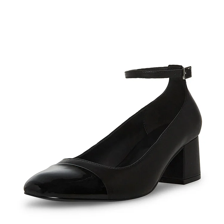 Plus Size 35-44 Round Block Heels Pumps Women Shoes 2022 Spring Shallow Med Heel  Black Formal Dress Shoes Elegant Office Shoe - Pumps - AliExpress