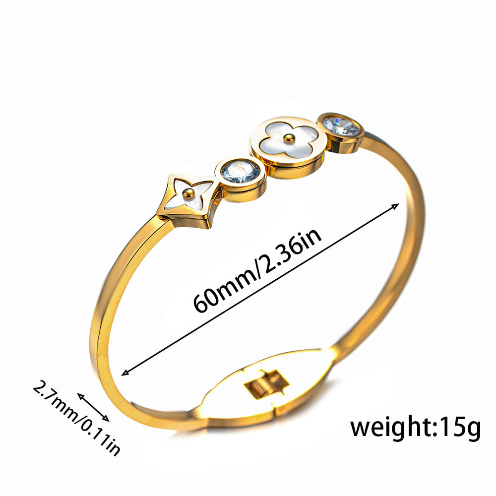 Direct Supply Hot Sale Titanium Steel Bracelet Fashion Gold Plated 18K
