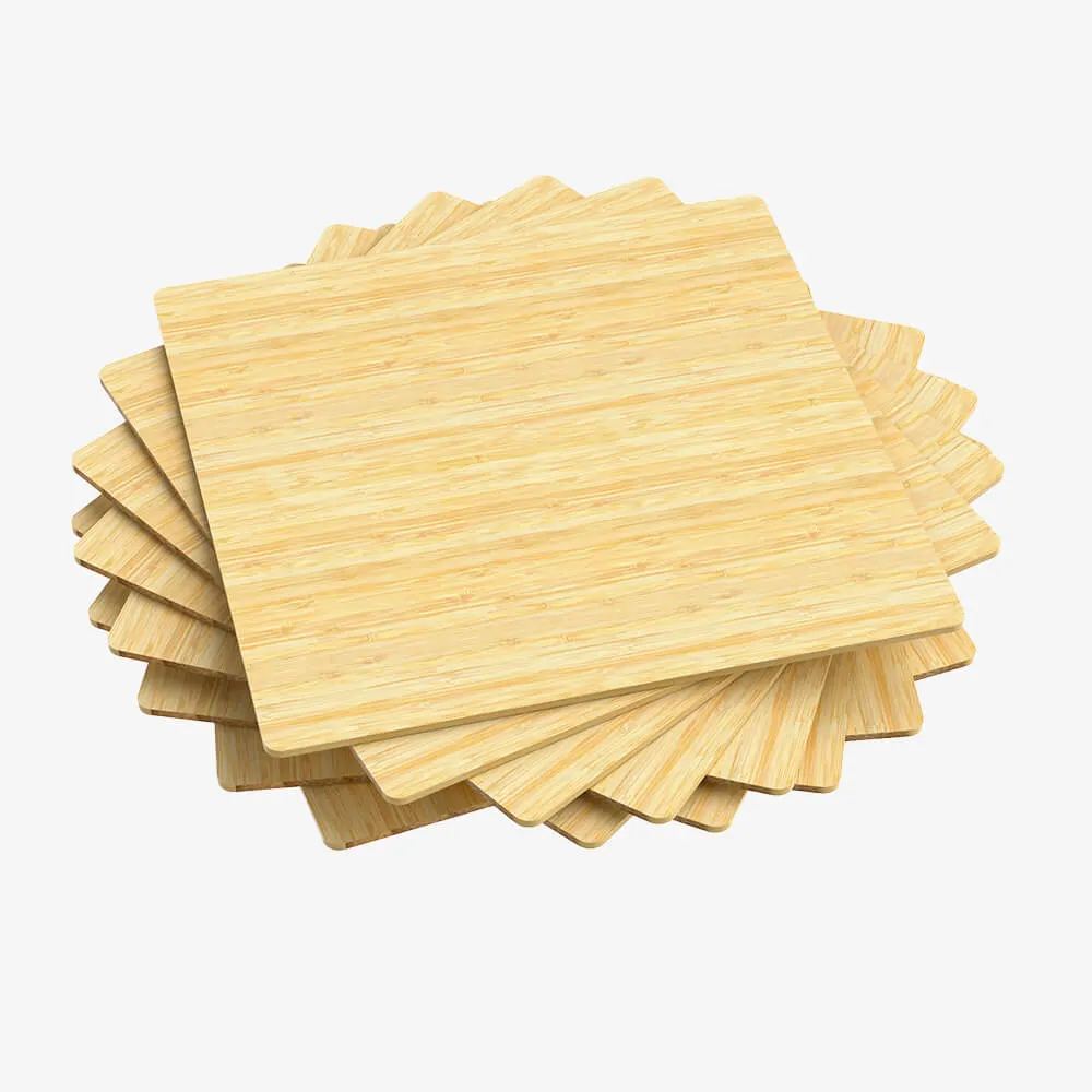 8×8×1/8'' Natürliche Bambusplatten (10PCS)