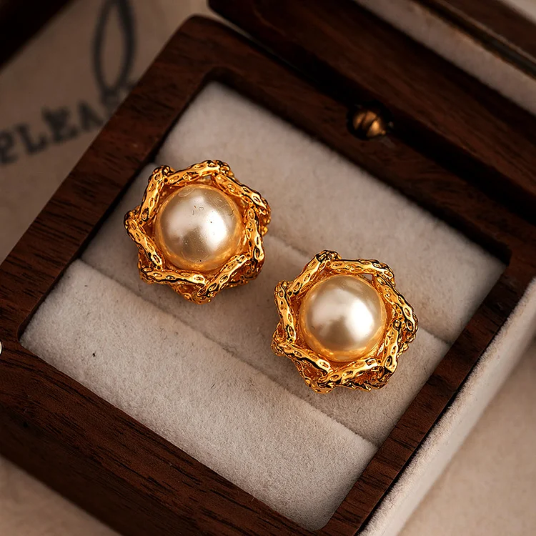 French style pearl earrings