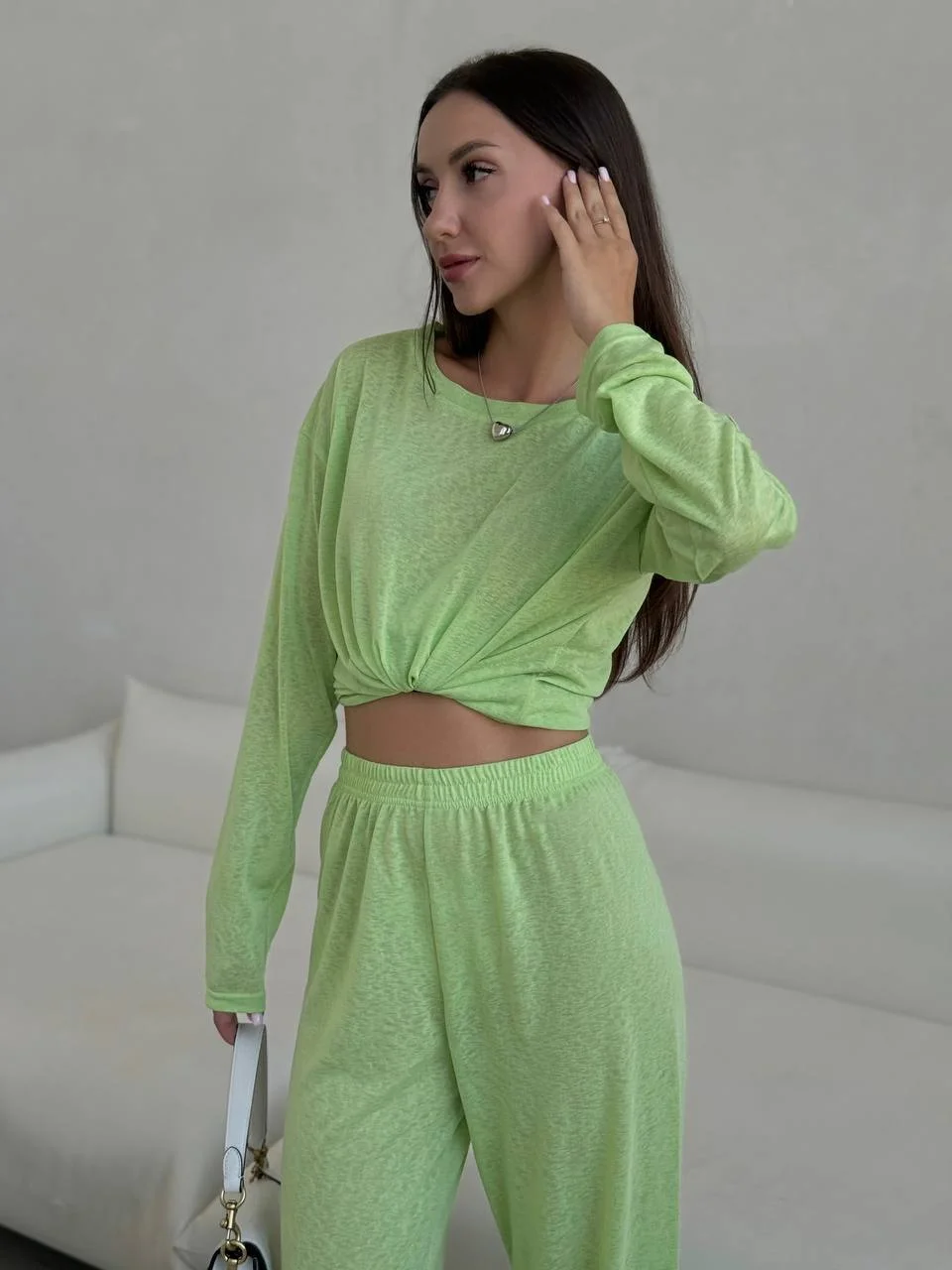 Athvotar Athvotar Lazy Wind Perspective Loose Long Open Shirt Plus Short Skirt Suit Women's Jersey Trousers Two Sets