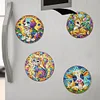 (US Only)6Pcs 2D/Flat DIY Animals Diamond Painting Fridge Magnets Kit for Art Crafts Gift