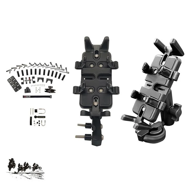 Universal Strip Shaped Ball Head Motorcycle U-shaped Bolt Handlebar Multi-function Mobile Phone Holder, Suitable for Mobile Phone Width: 5.5-9.5cm &#160;