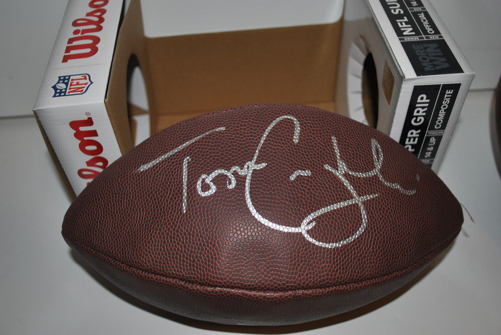 Tom Coughlin hand signed autographed NFL Football New York Giants Super Bowl!