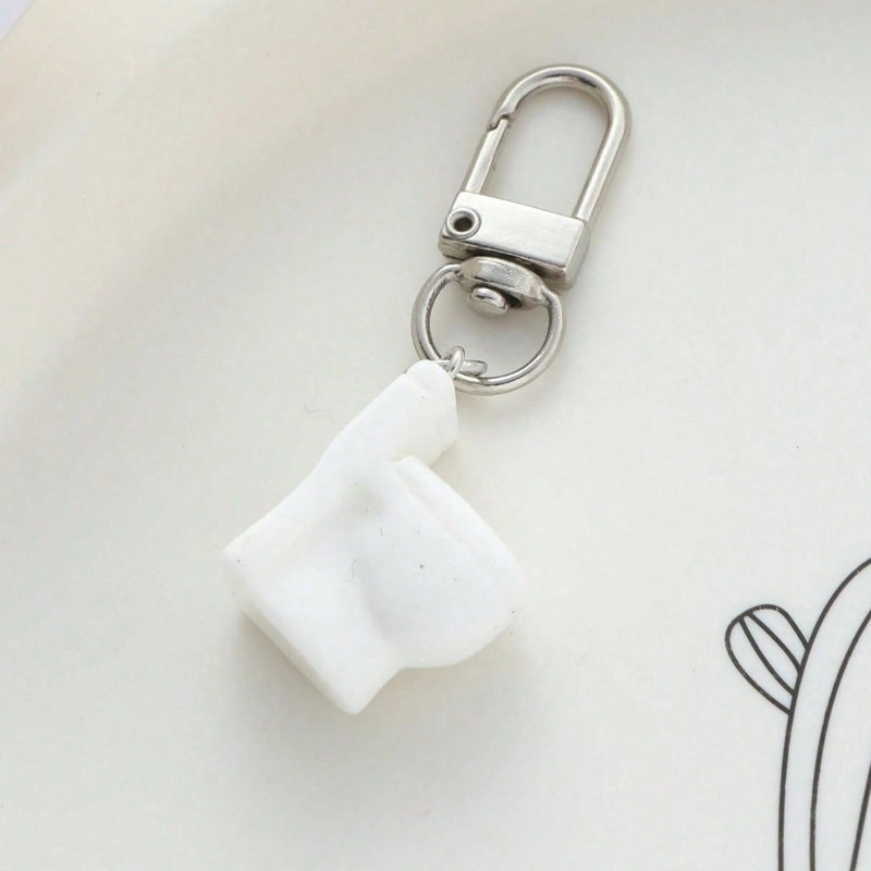 Basic Modern Style Classic Style Toilet Alloy Resin Asymmetrical Bag Pendant Keychain