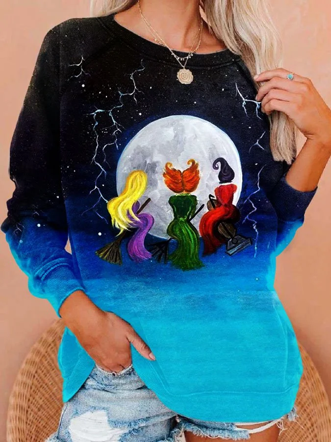 Fashion Abstract Print Long Sleeve Sweatshirt