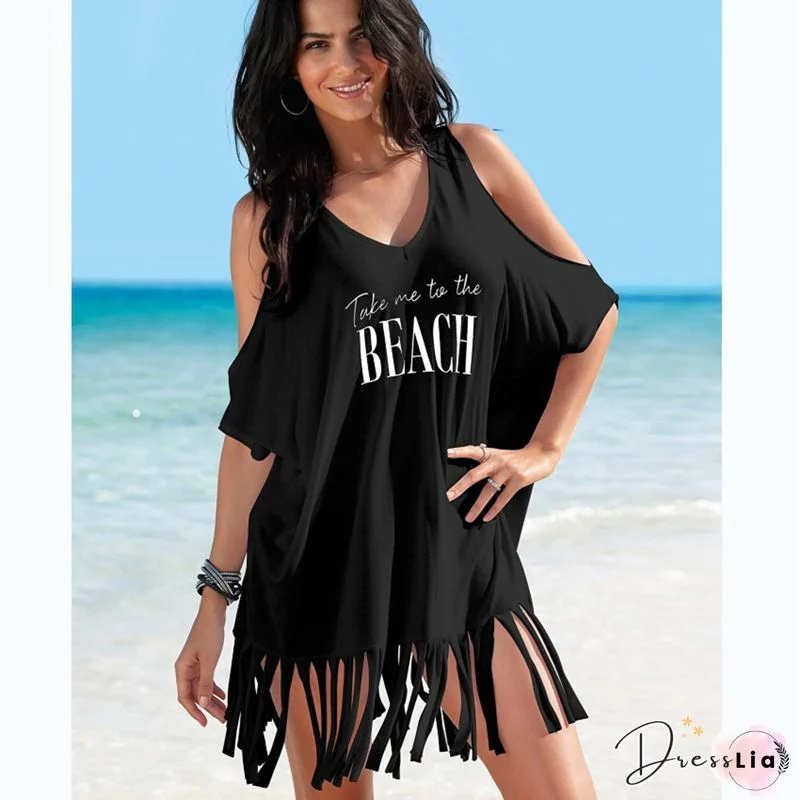 Short Sleeve Casual Weaving Dress