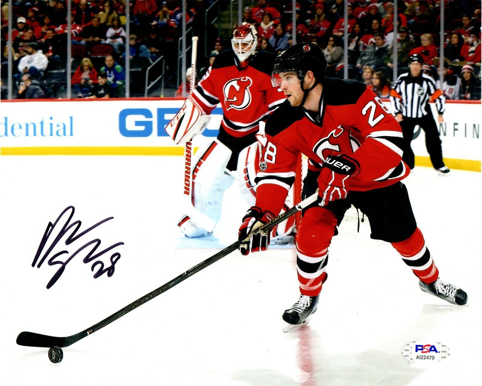 Damon Severson autographed signed 8x10 Photo Poster painting NHL New Jersey Devils PSA COA