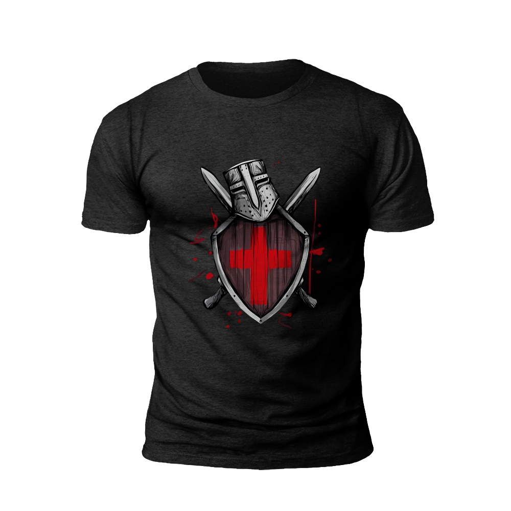 Crusader's Shield: A Symbol of Bravery T-shirt