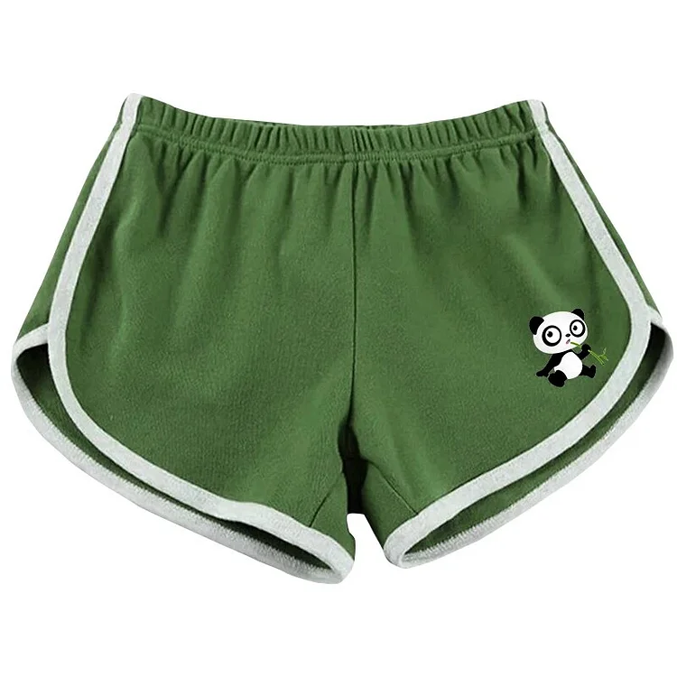 2025 New Cute Cartoon Sports Shorts Women Summer Solid Skinny Fit Shorts Casual Lady Elastic Waist Beach Jogging Short Pants