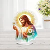 (US Only)2D Flat Print DIY Sunshine Jesus Desktop Diamond Art Kits Double-Sided for Table