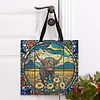 Glass Painting series Cow - 11CT DIY Stamped Cross Stitch Shopping Bag 40*40cm/15.75*15.75in