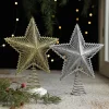 20CM Silver Red Golden Star Christmas Tree Top Decor