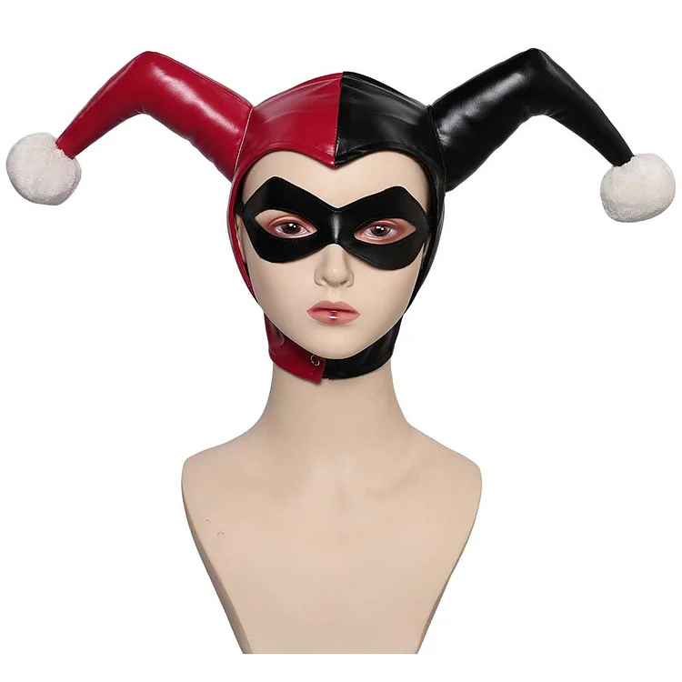 Game Suicide Squad: Kill the Justice League (2024) Harley Quinn Black Hat Latex Mask Cosplay Accessories Halloween Carnival Props