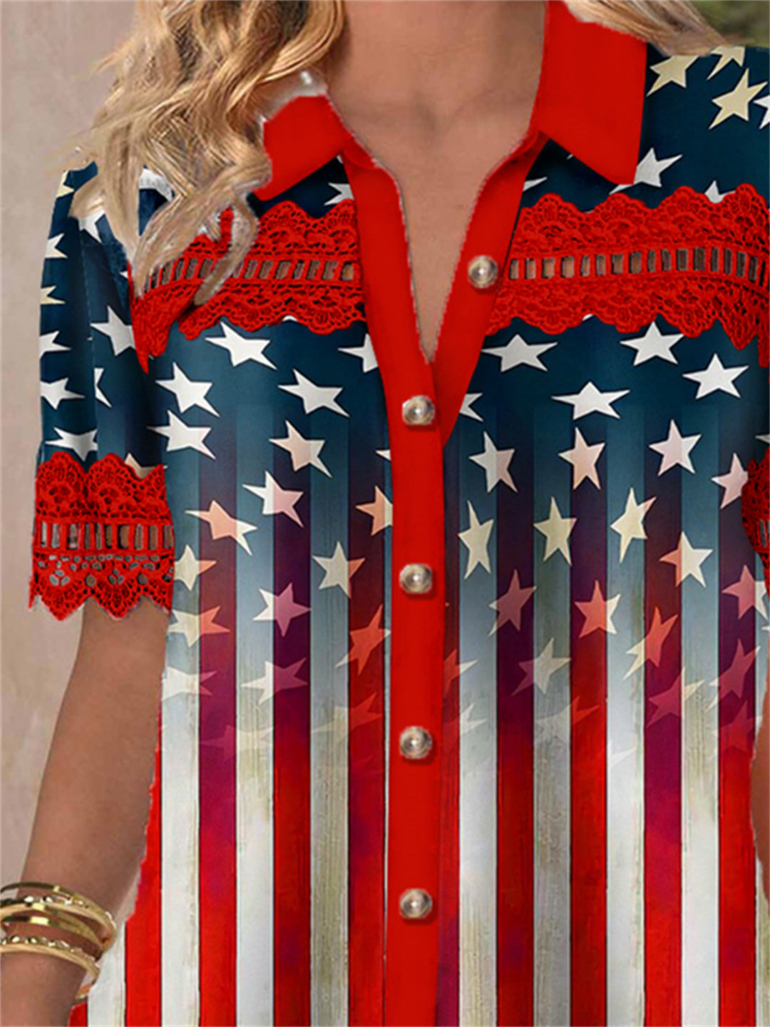 Women Half Sleeve V-neck Solid Color Dress