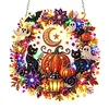 Kit de peinture de perles encadr&eacute;es, art d&rsquo;Halloween sorci&egrave;re citrouille en diamant 11,81x11,81 in