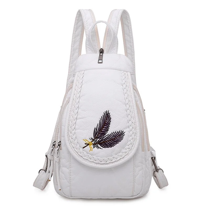 Pongl High Quality Leather Backpack Bags for Women 2022 New Casual Small Shoulder Bags School Bags for Teenage Girls Mochila