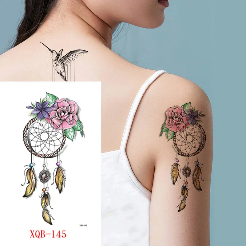 Sdrawing Forest Wolf Tattoo Sticker For Men Tiger Skull Skeleton King Animal Fake Tattoo for Women Tattoo Temporary Waterproof