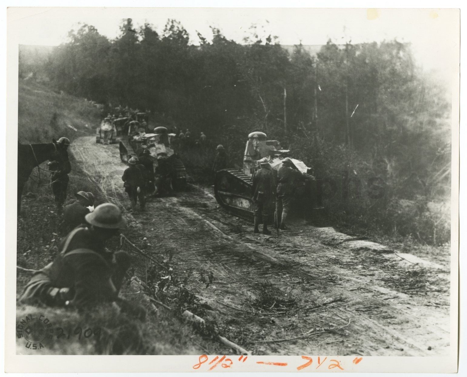 World War I - Vintage 8x10 Publication Photo Poster paintinggraph - French Tanks