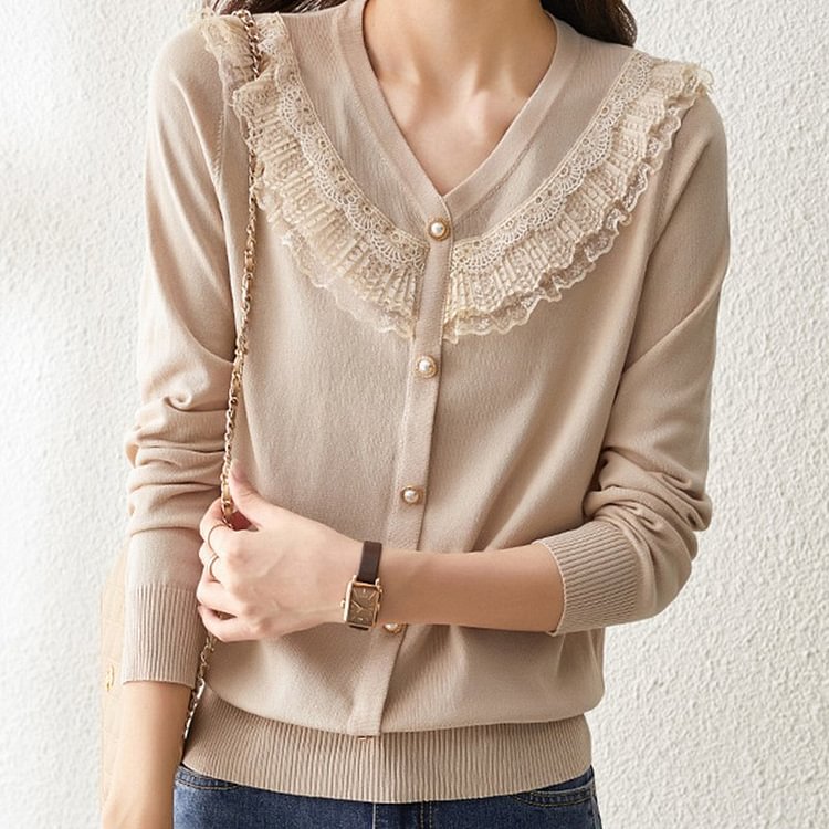 Casual Knitted Long Sleeve Sweater QueenFunky