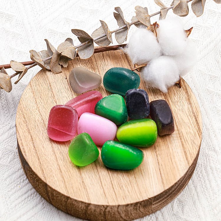 Cat's Eye Gemstone Natural Tumbled Stone
