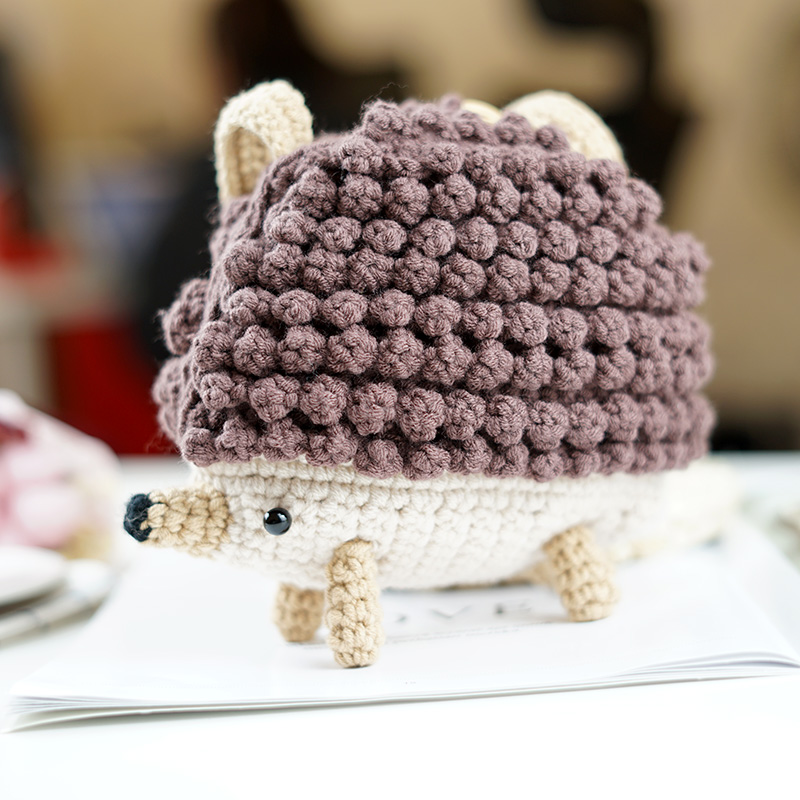 Cozy Hedgehog DIY Crochet Kit: Beginner-Friendly Yarn Craft Set