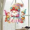 DIY Mothers Day Knitter Gnome Diamond Painting Single-sided Hanging Pendant
