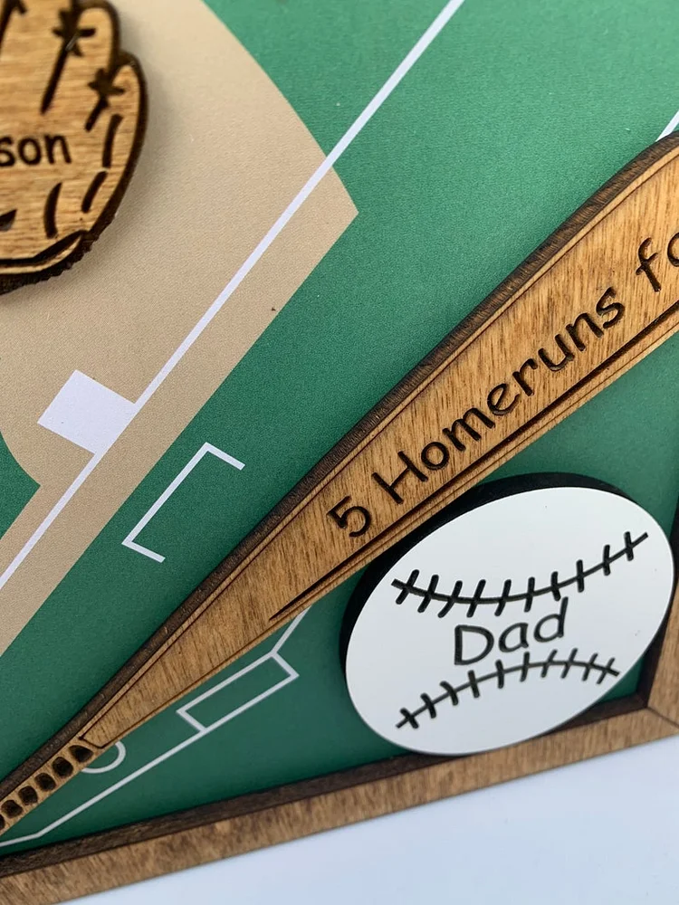 Personalized Dad or Grandpa Baseball Sign
