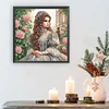 (Multi-Style)Literary Lady-Partial Special Shaped Diamond Painting 30*30CM