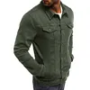 Giacca in denim casual da uomo con risvolto abbottonato