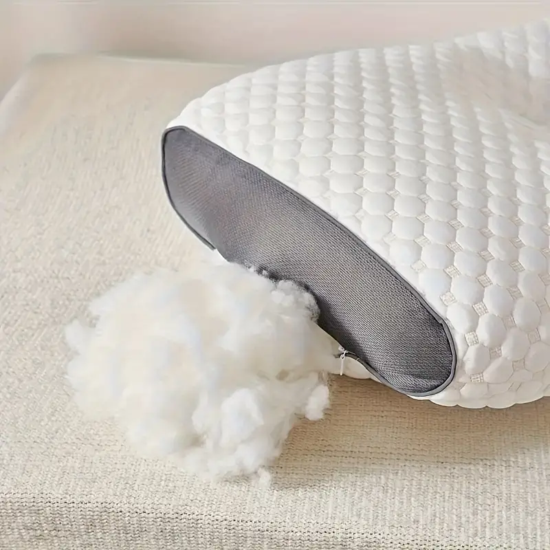 1pc knitted pillow with cervical neck protection sleep massage pillow insert household pillow moisture absorbing breathable antibacterial bedding pillow suitable for living room bedroom home decoration details 7