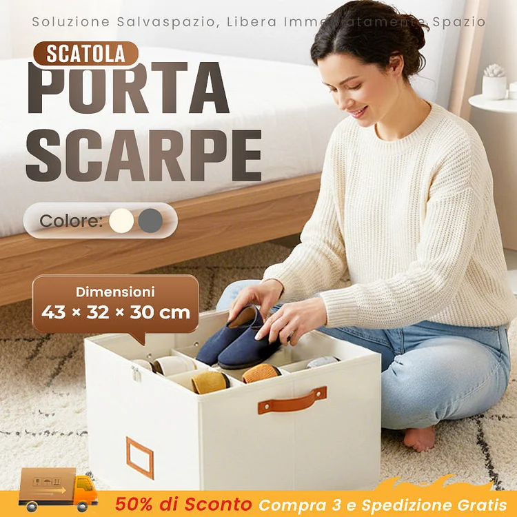 ⏳Offerta limitata -50%💥Scatola Porta Scarpe Multifunzionale e Antipolvere