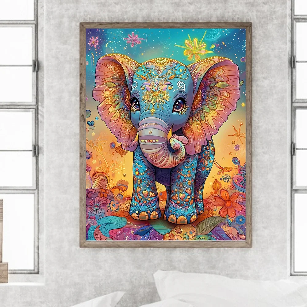 Diamond Painting - Full Round Drill - Elephant(Canvas|30*40cm)