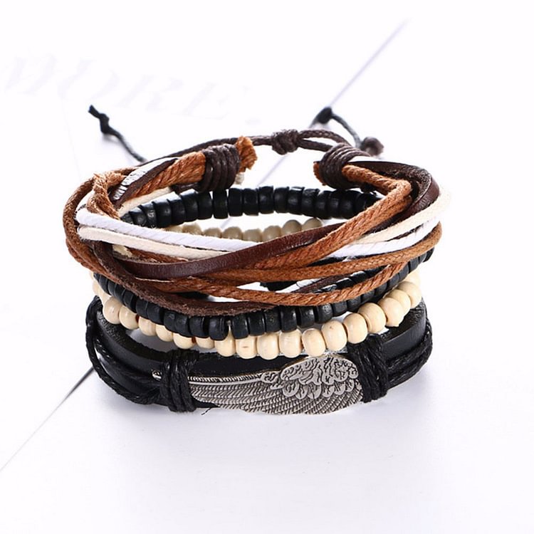 Hiboyz Vintage Wings Hand Braided Men's Bracelet